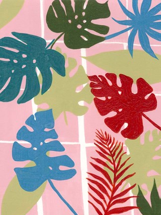 Framed Colorful Tropics I Print