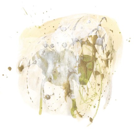 Framed Moss Gold II Print