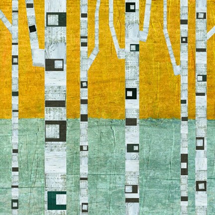 Framed Early Winter Birches Print