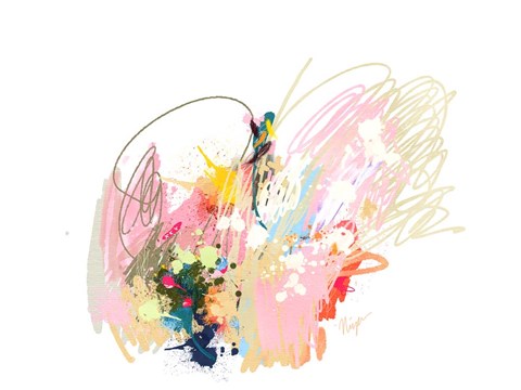 Framed Pink Abstract Print