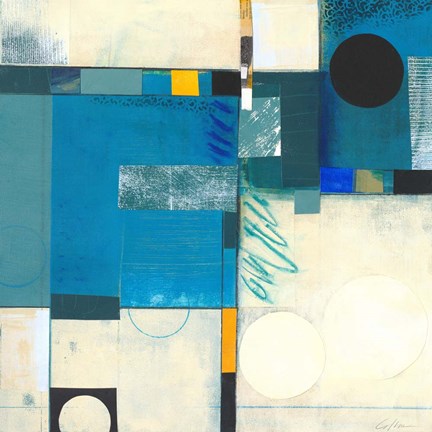 Framed Calypso Blue I Print