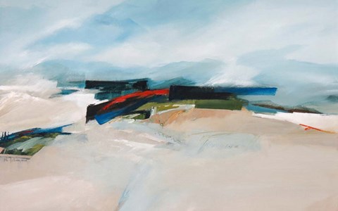 Framed Coastal Barrier IV Print