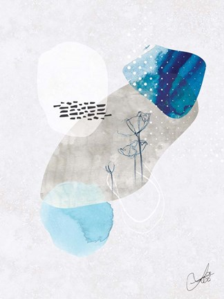 Framed Indigo Blossom No. 2 Print