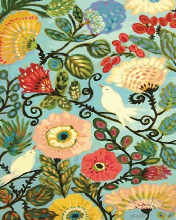 Framed Sweet Cottage Garden Print