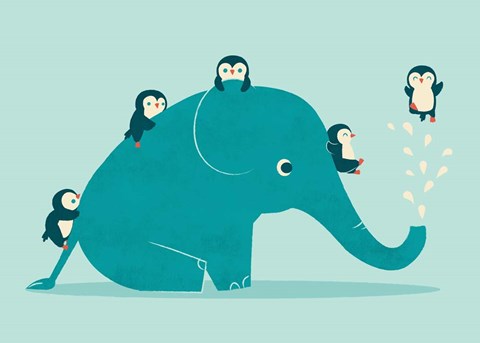 Framed Waterslide Print