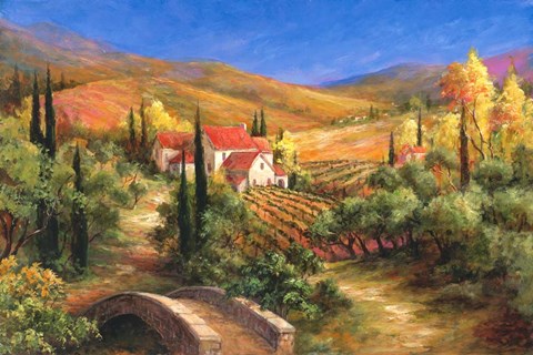 Framed Tuscan Bridge Print