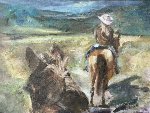 Framed Into the Hills Print