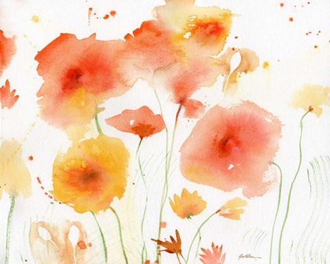 Framed Orange Yellow Print