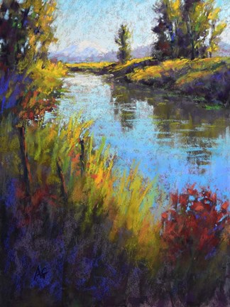 Framed Looking down the Slough Print