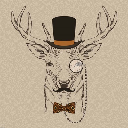 Framed Deer-man 2 Print