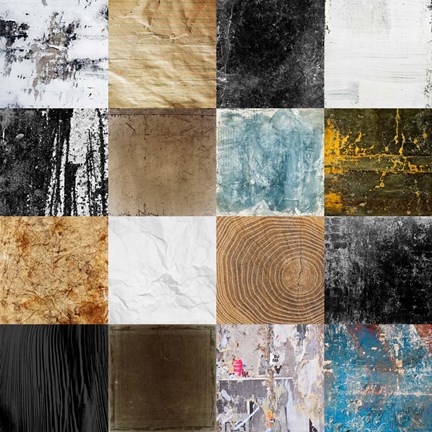 Framed Tiles Decor Blue Notes 2 Print