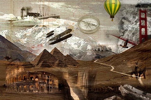 Framed World Travel Print