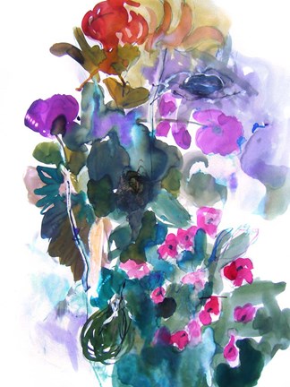 Framed Flowers and Insects Two Print