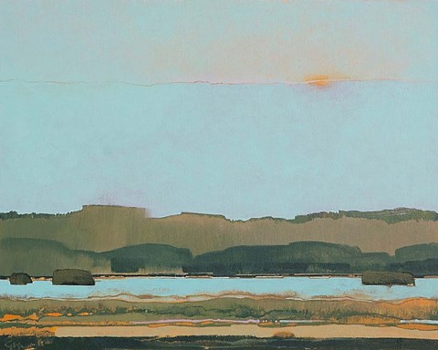 Framed West of the River Print