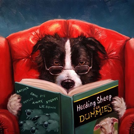 Framed Herding Sheep Print