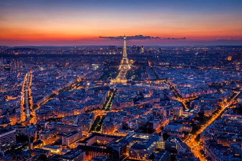 Framed City Lights Print