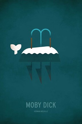 Framed Moby Dick Minimal Print