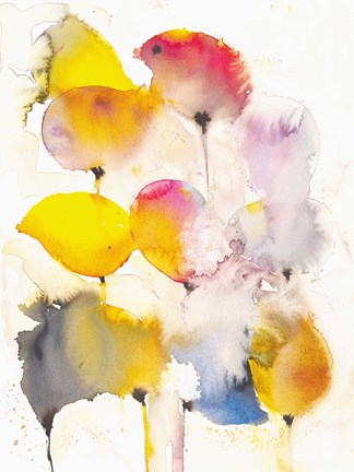 Framed Leaves Falling II Print