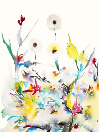 Framed Summer Garden VI Print