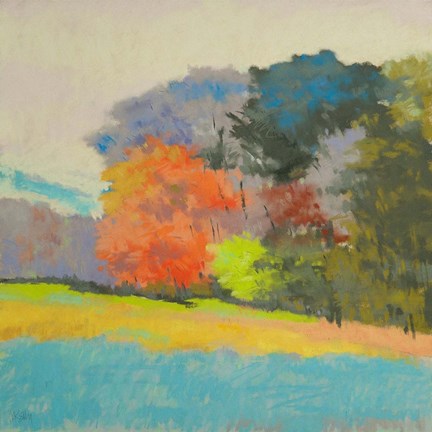 Framed Fox Farm Woods Print