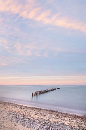 Framed Lake Superior Old Pier I Print