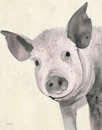 Framed Oink Pink Crop Print