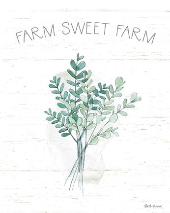 Framed Farmhouse Cotton V Print