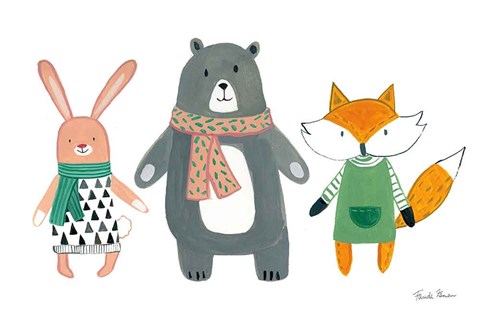 Framed Neighborhood Pals XII Print