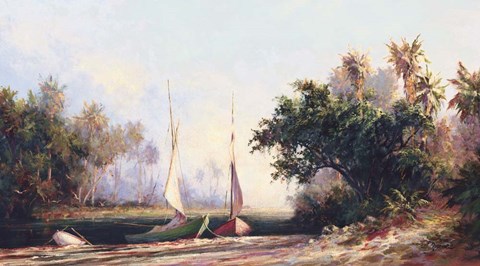 Framed Peace River Sunset Print