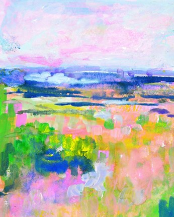 Framed Colourful Land II Print