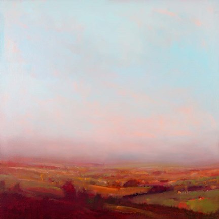 Framed Misty Orange and Red Print