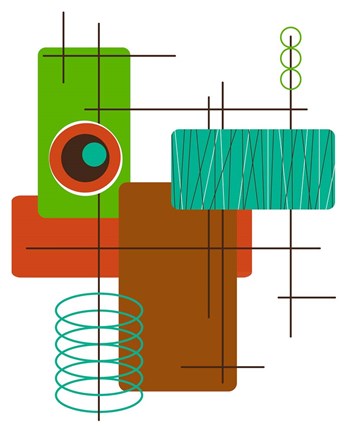 Framed Modop in Green Print