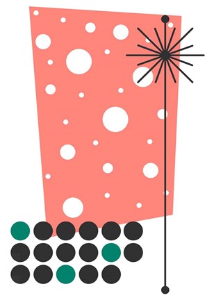 Framed Yucca in Pink Print