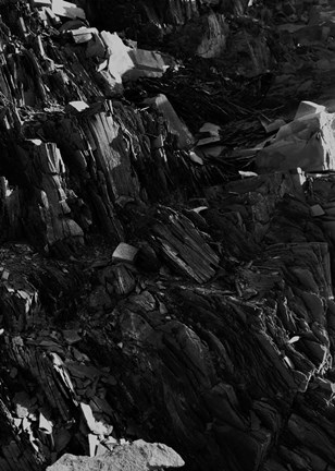 Framed Black Rock Print