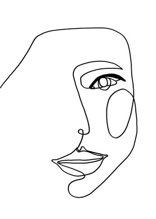 Framed Face Line 1 Print