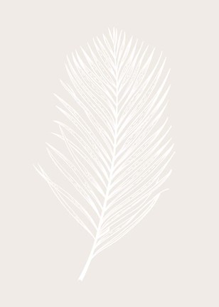 Framed White Leaf Print