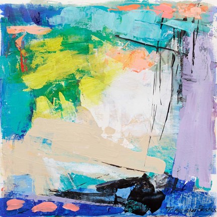 Framed Violet Vigor I Print