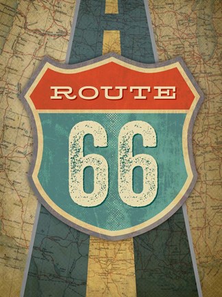 Framed Route 66 Print