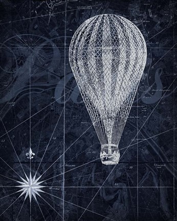 Framed Hot Air over Paris II Print