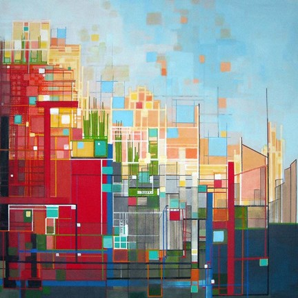 Framed Neighborhood 8 Meridian Print