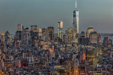 Framed Downtown Skyline 12 Print