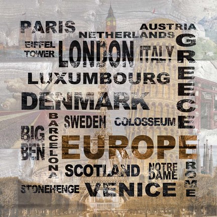 Framed Europe Print