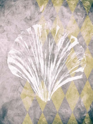 Framed Vintage Harlequin Shell 2 Print