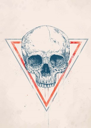 Framed Skull in Triangle No. 2 Print