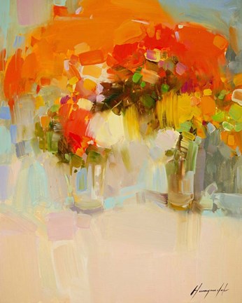 Framed Vase of Yellow Flowers 2 Print