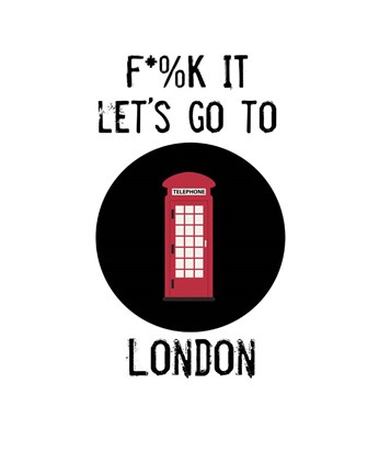 Framed Let&#39;s Go to London Print
