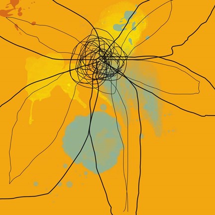 Framed Orange Lite 2 Print