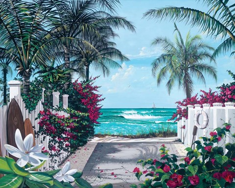 Framed Pathway to Paradise Print