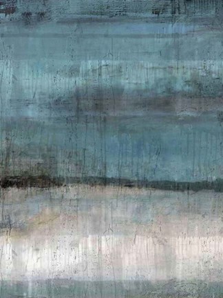 Framed Study in Light Blue Print