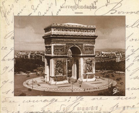 Framed L'arc De Triomphe Print
